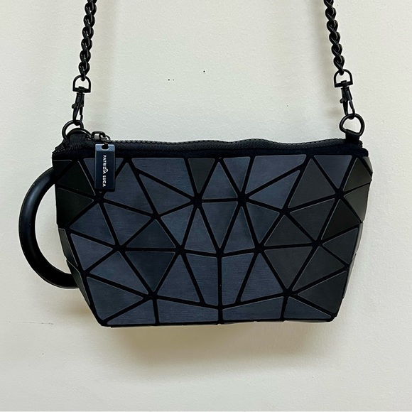 Patrizia Luca Mini Geo Tile Crossbody or Clutch Purse – Matte Black - Picture 10 of 16